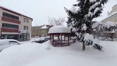 Başçiftlik'te Yoğun Kar Yağışı Etkili Oldu
