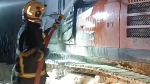 Batman'da İş Makinesi Yangını