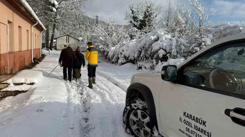 Zorlu Kış Şartlarında Karabük'te Hastalara Destek Sağlandı