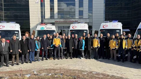 Konya'ya 13 Yeni Ambulans Katıldı