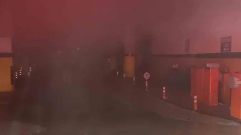 Rize'de Otopark Yangını Paniği Yaşandı