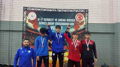 Şahinbey'de U17 Güreş Şampiyonu Oldu