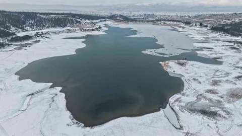 Çorum'da Kar Manzaraları Görsel Şölen Sundular