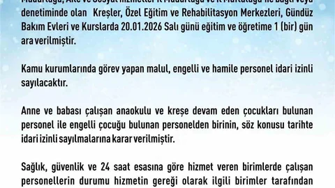 Elazığ'da Kar Tatili Uzatıldı