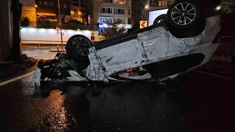 Beşiktaş'ta Alkollü Sürücü Kazaya Neden Oldu
