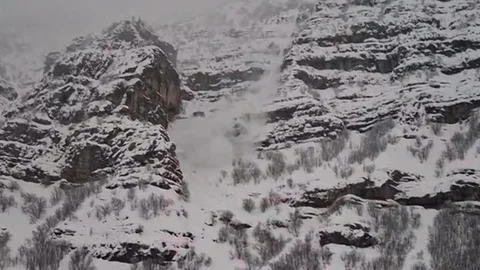 Şırnak'ta Çığ Düşüşü Görüntülendi