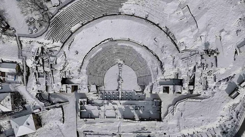 Düzce'de Antik Kent Karla Kaplandı