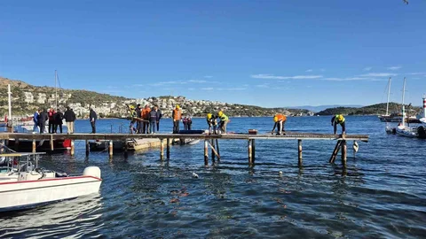 Bodrum'daki Kaçak Liman Yıkılıyor