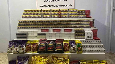 Şanlıurfa'da Kaçak Sigara Ele Geçirildi