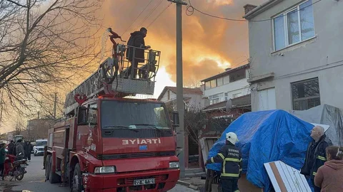 Edirne'de Kömürlük Yangını