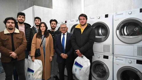 Kayseri'den Öğrencilere Ücretsiz Çamaşır Desteği
