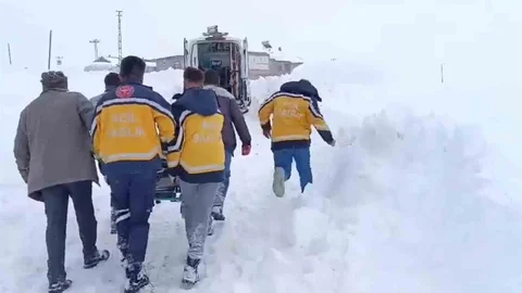 Ağrı'da Karla Kaplı Köyde Hayat Kurtaran Mücadele