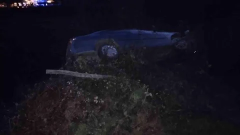 Samsun'da Otomobil Şarampole Yuvarlandı
