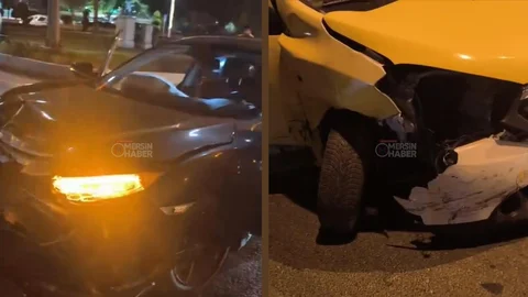 Tarsus’ta Kaza: Nusret Mayın Gemisi - Eski Üzümlü Arası Yeşil Kahve'de 2 Araç Çarpıştı