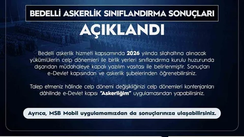 Bedelli Askerlik Sonuçları Açıklandı