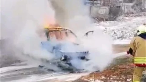 Kahramanmaraş'ta Otomobil Yangını