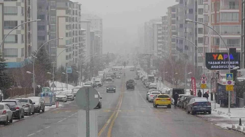 Malatya'da Kar ve Sis Etkili Oluyor