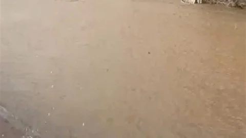 Bozcaada'da Sağanak Yağış Etkili Oldu