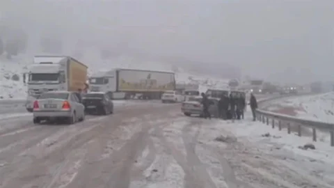 Gaziantep-Araban Yolunda Kar Engeli