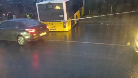 Arnavutköy'de İETT Otobüsü Ormanlık Alana Uçtu