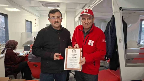 Kütahya Hisarcık'ta Kan Bağışı Ödülü