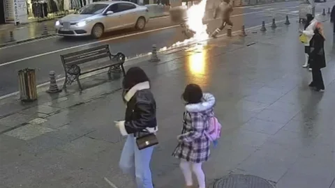 Tekirdağ'da Motosiklet Alev Aldı