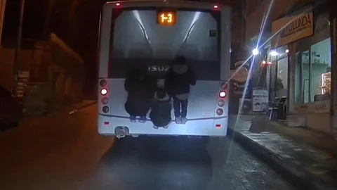 Tekirdağ'da Otobüsle Tehlikeli Yolculuk