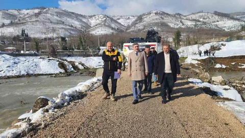 Düzce'de Geçici Köprü İncelemeleri Yapıldı