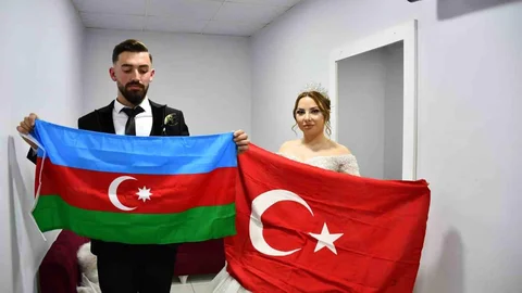Samsun'da Azerbaycanlı Damatla Düğün Töreni