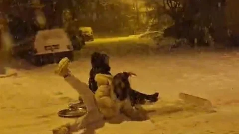 Darende'de Kar Eğlencesi Yaşanıyor