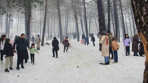 Çorum'da Kar Festivali Coşkusu