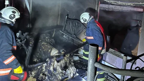 Yüksekova'da Korkutan Yangın Olayı