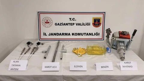 Gaziantep'te Kaçak Kazı Operasyonu