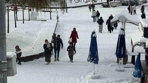 Düzce'de Karda Düşme Vakalarına Dikkat