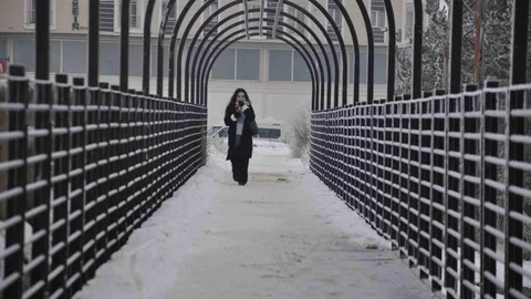Kars’ta Dondurucu Soğuk Hava Etkili Oldu