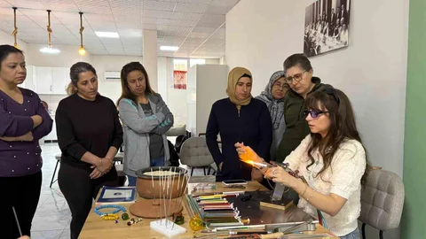 Germencik’te Cam Sanatları Kursu Açıldı