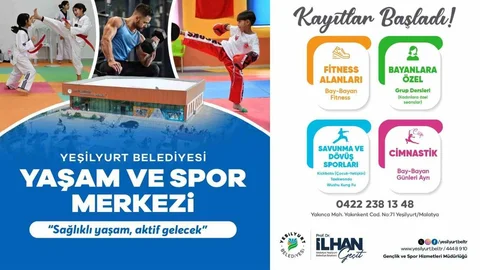 Yeşilyurt'ta Spor Kaydı Başladı