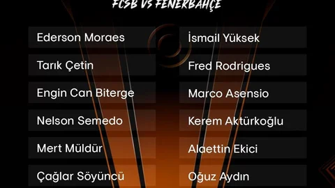 Fenerbahçe'nin FCSB Maçı Kadrosu Açıklandı