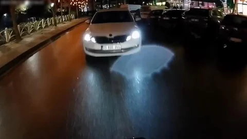 Tekirdağ'da Motosiklet Kazası Kameralara Yansıdı