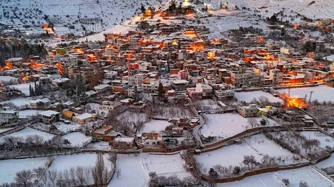 Mardin'de Beyaz Kış Manzarası