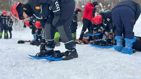 Zorlu Kış Şartlarında Tatbikat Gerçekleştirildi