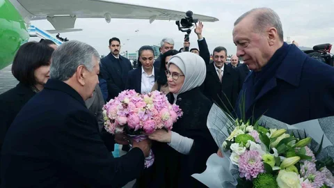 Cumhurbaşkanı Erdoğan, Özbekistan Liderini Ağırladı