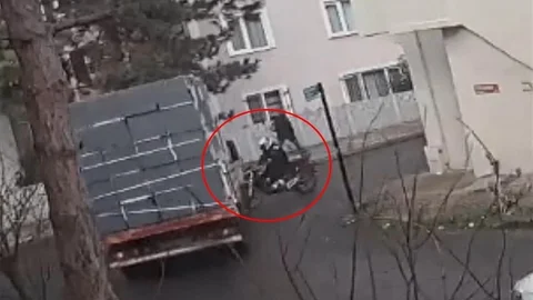 Çorlu'da Motosiklet Kazası Anı Kamerada