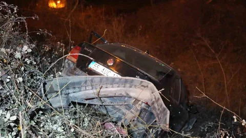 Samsun'da Otomobil Yuvarlandı