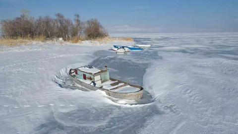 Bitlis’te Göller Buz Tutuyor
