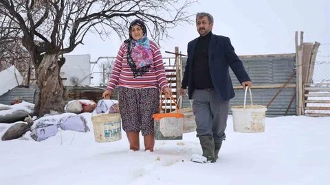 Elazığ'da Besicilerin Kış Koşulları