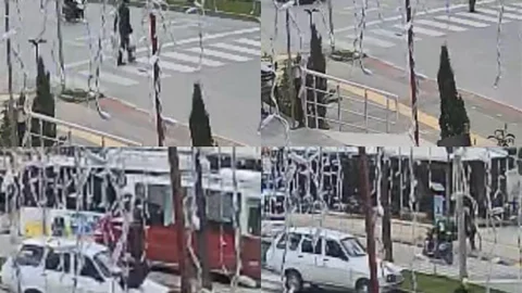 Mersin'de Yaya Kazası Görüntülendi