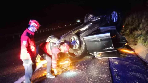 Balıkesir'de Otoyolda Kaza Meydana Geldi