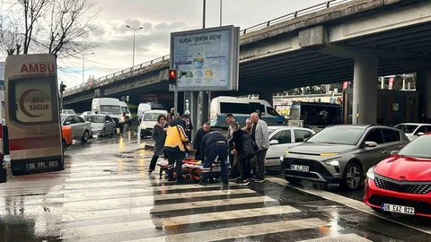 Ankara'da Yaya Geçidinde Kaza