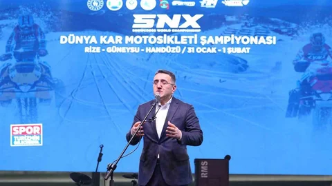 Rize'de Kar Motosikleti Şampiyonası Açılışı